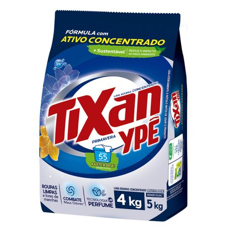 Lava Roupas Ypê Tixan Em Pó Primavera Sachê 4kg 
 