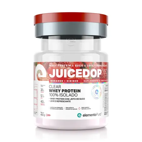 JUICEDOP ISO MORANGO E HIBISCO 450G - ELEMENTO PURO