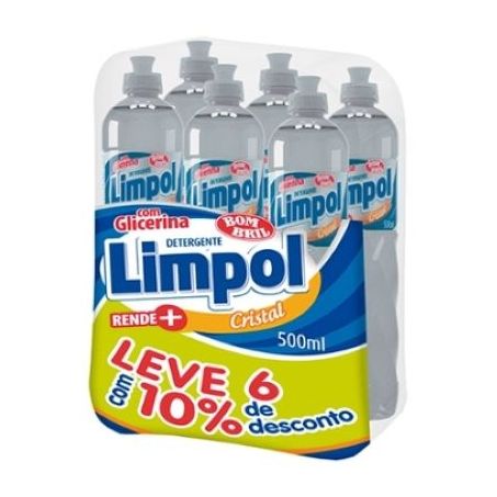 Kit detergente cristal limpol 500ml c/6