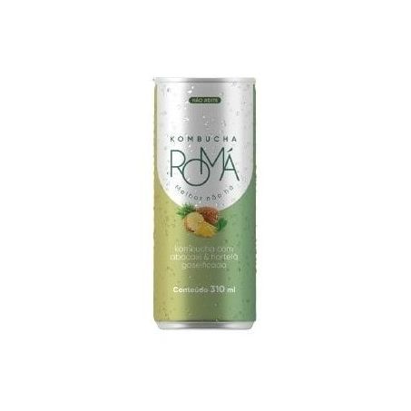 Bebida Artesanal Kombucha Roma Abacaxi Com Hortelã 310ml