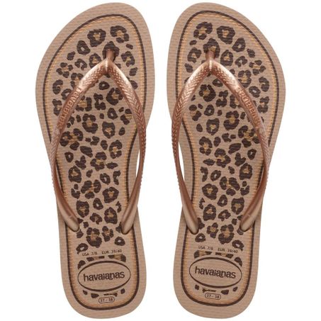 SANDÁLIAS HAVAIANAS SLIM ANIMALS ROSÉ GOLD 37/38
