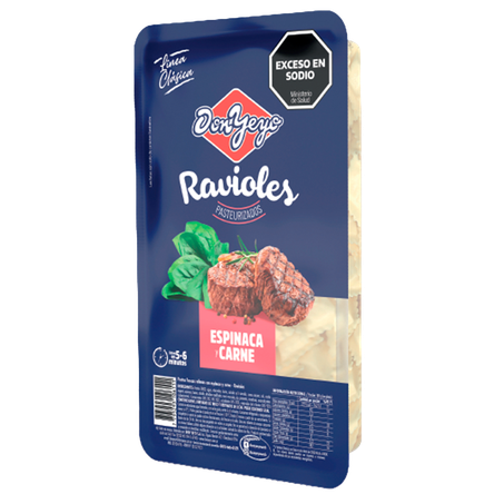 Ravioli Don Yeyo Carne com Esfinafre 250g