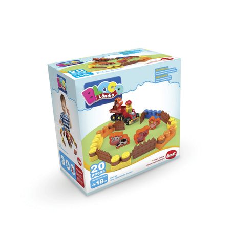 BRINQUEDO - BLOCOLÂNDIA BOX FAZENDINHA 20 PEÇAS