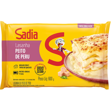 Lasanha sadia peito de peru 600g