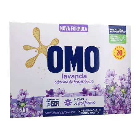 Lava Roupas em Pó Omo Lavanda 1,6Kg 360-35