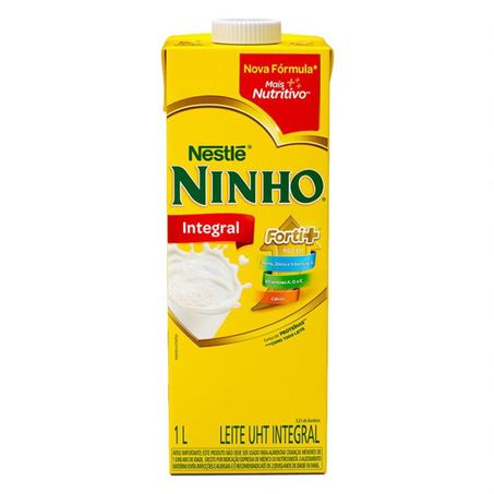 LEITE UHT INTEGRAL NINHO FORTI+ CAIXA COM TAMPA NESTLE 1L
