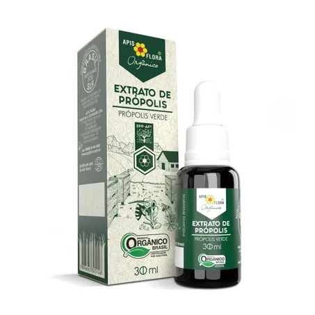 EXTRATO DE PRÓPOLIS VERDE ORGÂNICO 30ML - APISFLORA