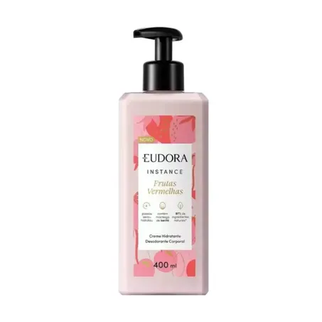 Creme Hidratante Desodorante Corporal Eudora Instance Frutas Vermelhas Frasco 400ml