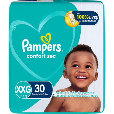 Fralda Pampers Confort Sec Mega Xxg Pacote C/30
