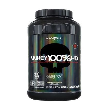 SUPLEMENTO BLACK SKULL 100% WHEY BAUNILHA 900G POTE