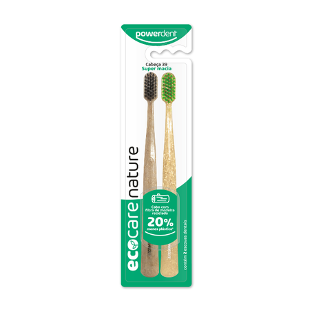 ESCOVA DENTAL POWERDENT ECOCARE NATURE COM 2 UN