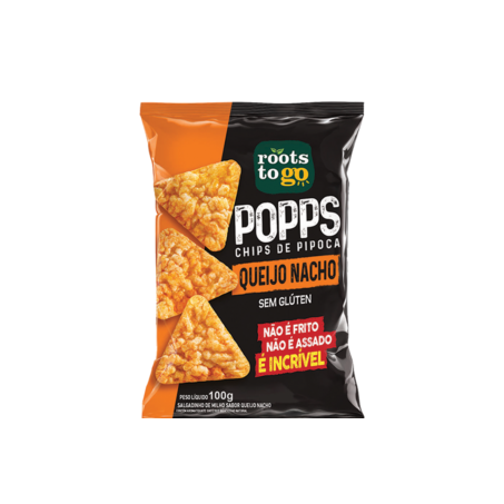 CHIPS PIPOCA POPPS ROOTS QUEIJO NACH 35G