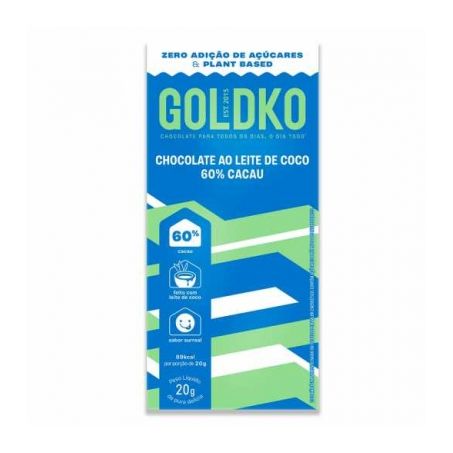 Barra Goldko 20g Chocolate Leite Vegano