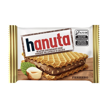 Biscoito Wafer Ferrero 22g - Mini - Hanuta - Avelã