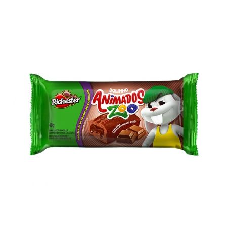 Biscoito Rech Animados Zoo Choc 40G