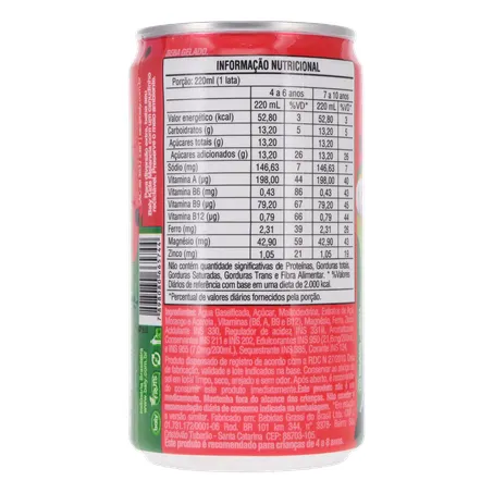 Suplemento Alimentar Líquido Melancia Zero Lactose Sonic Baly Kids Lata 220ml 360-14