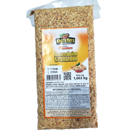 Amendoim krocknuts 1.002kg torrado triturado
