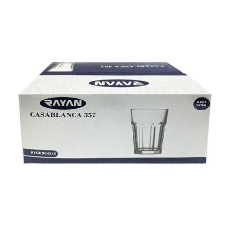 Conjunto de Copos Rayan CasaBlanca 6 Unidades 357ml
