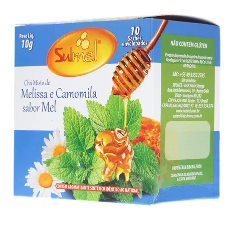 Cha sulmel melissa camomila mel 10g 360-22