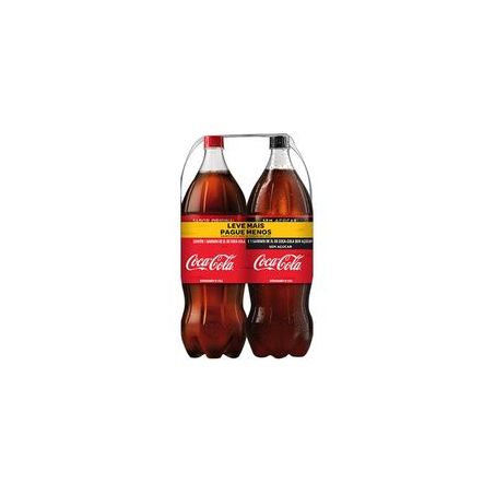 BEBIDA COCA COLA+COCA COLA ZERO PET 2L C/2 LEVE MAIS PAGUE MENOS