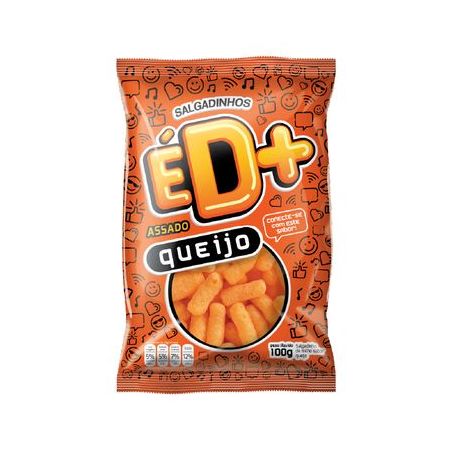 SALGADINHO ED+ MILHO CHIPS QUEIJO 100G