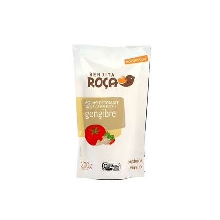 Molho de tomate orgânico bendita roça pimenta/gengibre 200g