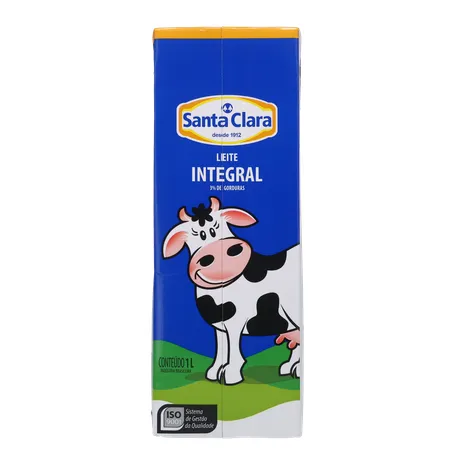 Leite UHT Integral Santa Clara Caixa com Tampa 1lt 360-2