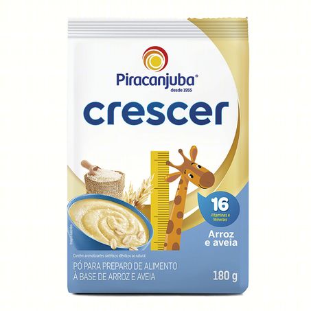 ALIMENTO À BASE DE ARROZ E AVEIA EM PÓ PIRACANJUBA CRESCER