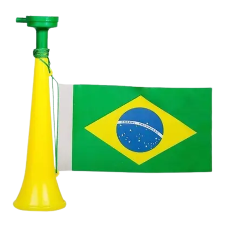 Corneta com buzina e bandeirinha do Brasil EK 360-1