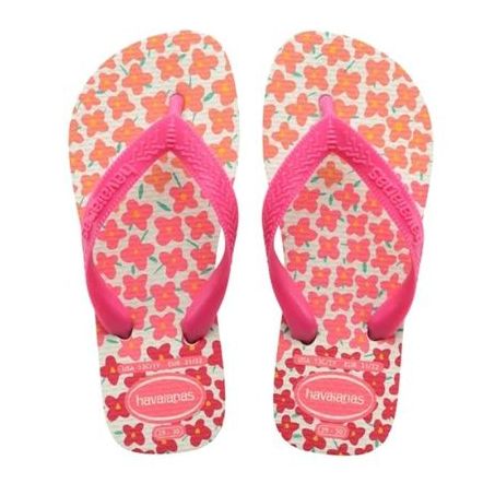 CHINELO HAVAIANAS KIDS FLORES BCO/R. FLUX 33/34