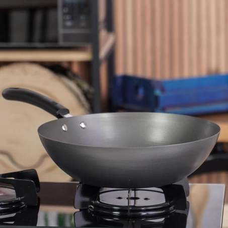 Frigideira Em Casa Tem 24cm - Wok - Cinza - Ref. 19008