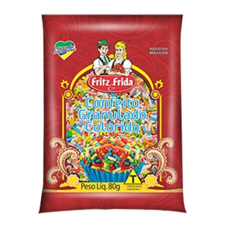 Chocolate granulado fritz & frida colorido 80gr