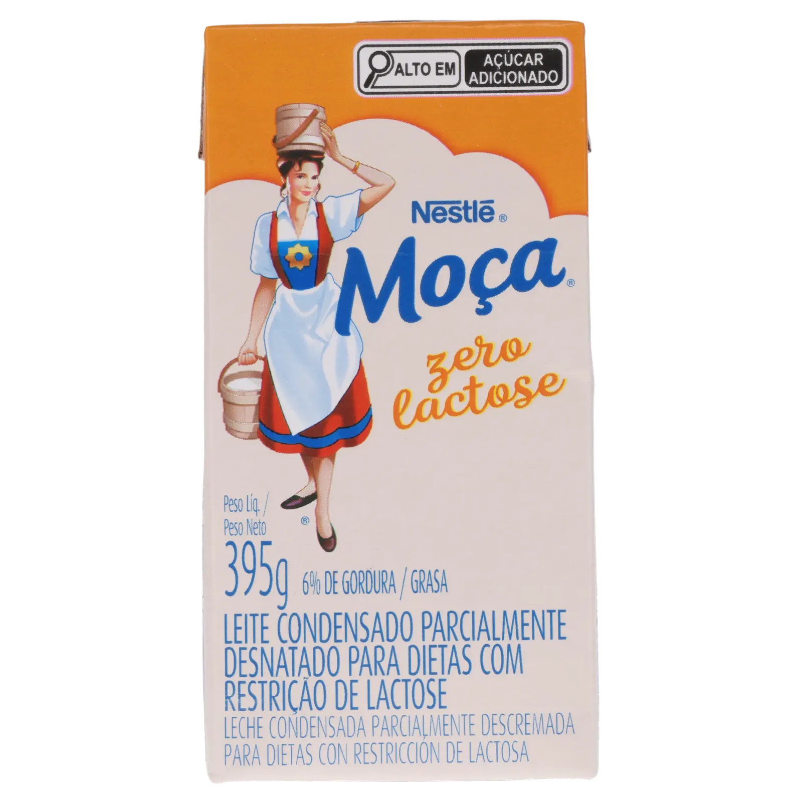 Leite Condensado Moça Semidesnatado Zero Lactose Tp 395g