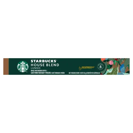 Café em Cápsula Torrado e Moído Lungo Starbucks House Blend Caixa 52g 10 Unidades
