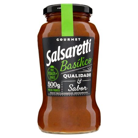 MOLHO DE TOMATE COM BASÍLICO SALSARETTI GOURMET