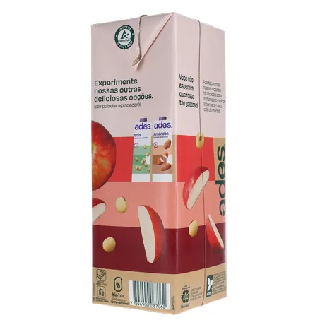Bebida Base Soja Ades Frutas Maça 1l 360-12