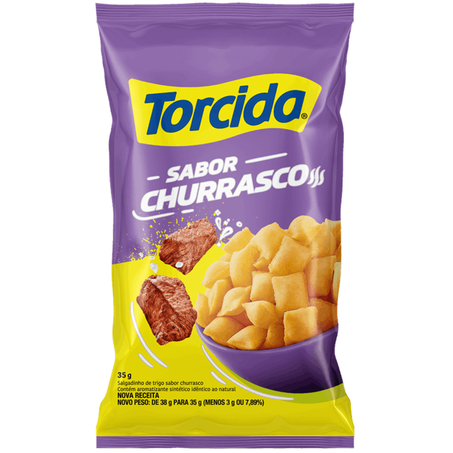 SALGADINHO TORCIDA SABOR CHURRASCO 35G