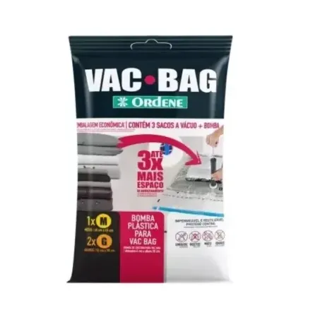 CONJUNTO ORDENE VAC BAG 1M+2G+BOMBA GRATIS