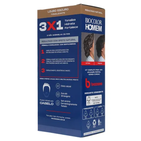 Tonalizante biocolor homem bozzano louro 360-22