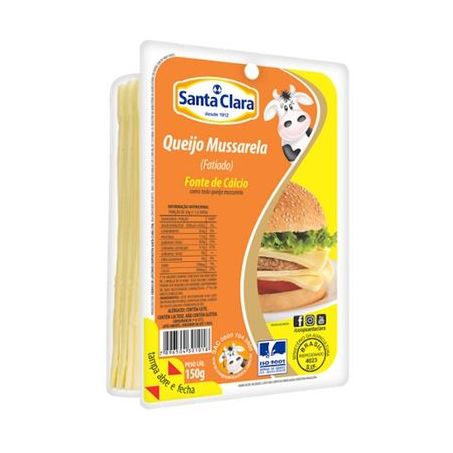 Queijo Mussarela Santa Clara 150g Fatiado