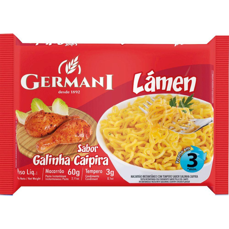 MACARRÃO INST GERMANI GALINHA CAIPIRA 63G