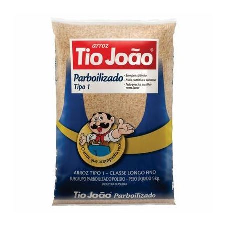 Arroz Parboilizado Tio João Tipo 1 Pacote 5KG