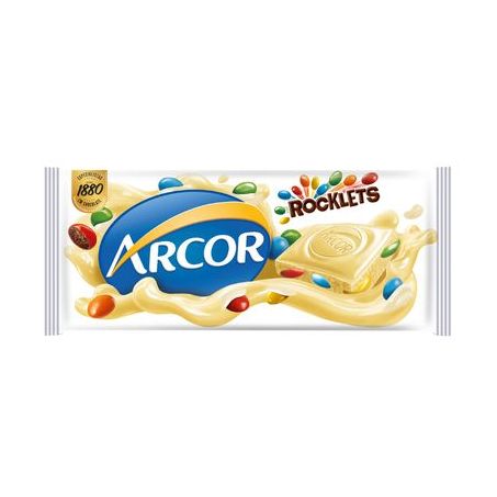 CHOCOLATE EM BARRA ARCOR ROCKLETS BRANCO 80G