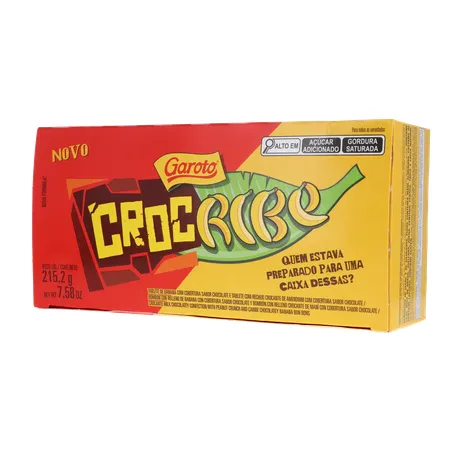 Bombom Garoto Crocribe Crocante e Caribe Caixa 215,2g 
  360-3