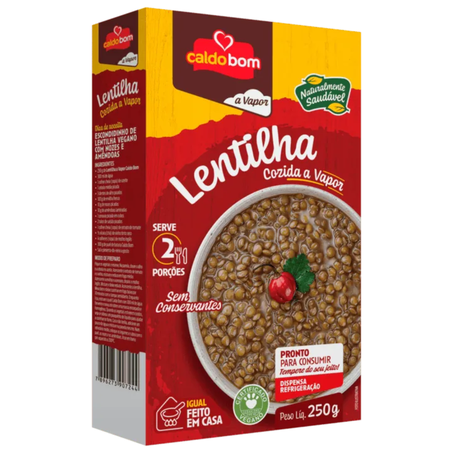 Lentilha a vapor caldo bom 250gr