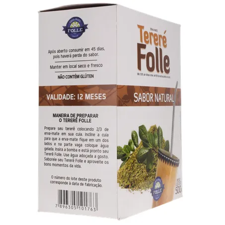 Erva tererê folle natural 500g 360-30