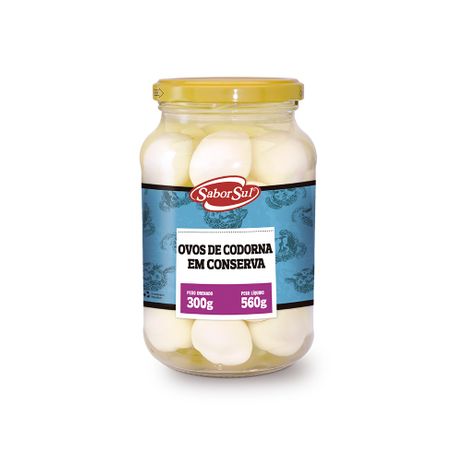 Ovos de codorna sabor sul em conserva 300g