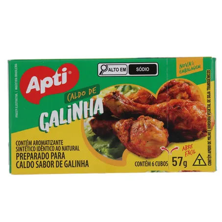 Caldo em Cubos Apti Galinha Caixa com 6un - 57gr 360-0