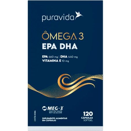 Omega 3 EPA DHA Puravida 120cps