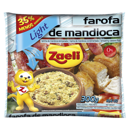 Farofa de mandioca zaeli light 300g